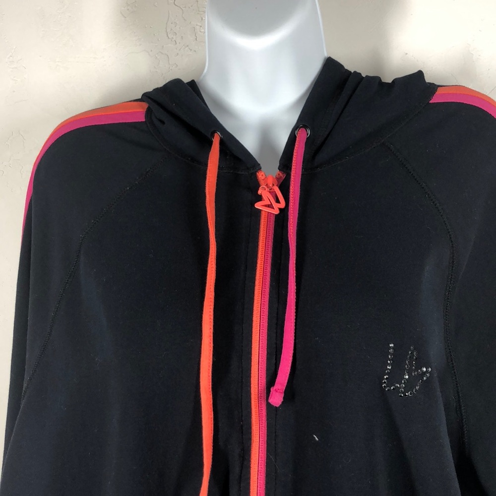 Lane Bryant black hooded zip up sweatshirt 14/16 - Picture 3 of 6